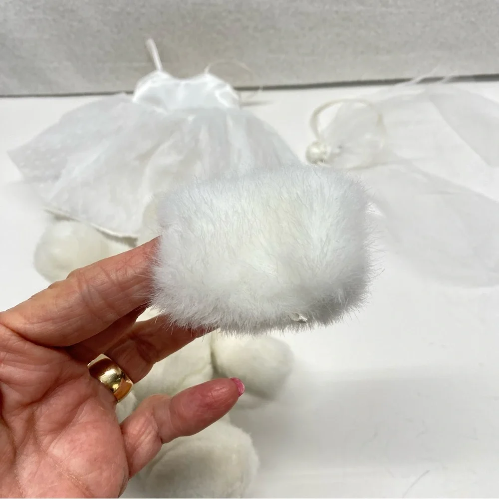 Build-A-Bear White Bride Bear 7inch Plush Teddy in Bridal Wedding Set w/ Veil